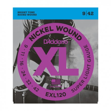 Corzi chitara electrica D'Addario EXL120 Super  Light 009-042