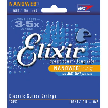 Corzi chitara electrica Elixir Nanoweb Light 010-046
