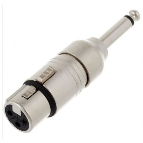 Adaptor XLRf - Jm mono 6.3mm NEUTRIK NA2FP