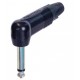 Conector jack 2 poli 6,3mm 90º NEUTRIK NP2RX-BAG