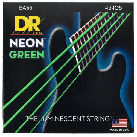 Corzi chitara bas DR Strings NGB-45-Strings Set Neon GN
