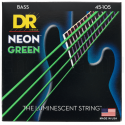 Corzi chitara bas DR Strings NGB-45 Strings Set Neon GN